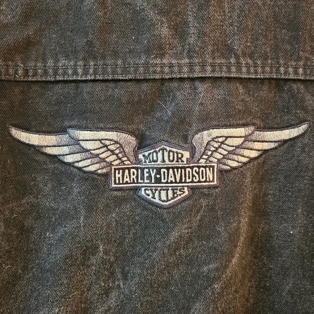 Harley Davidson Zip Front Denim Jacket